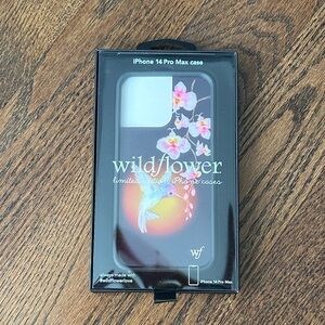 NWT Wildflower iPhone 14 Pro Max Case - Hummingbird and Orchid Design